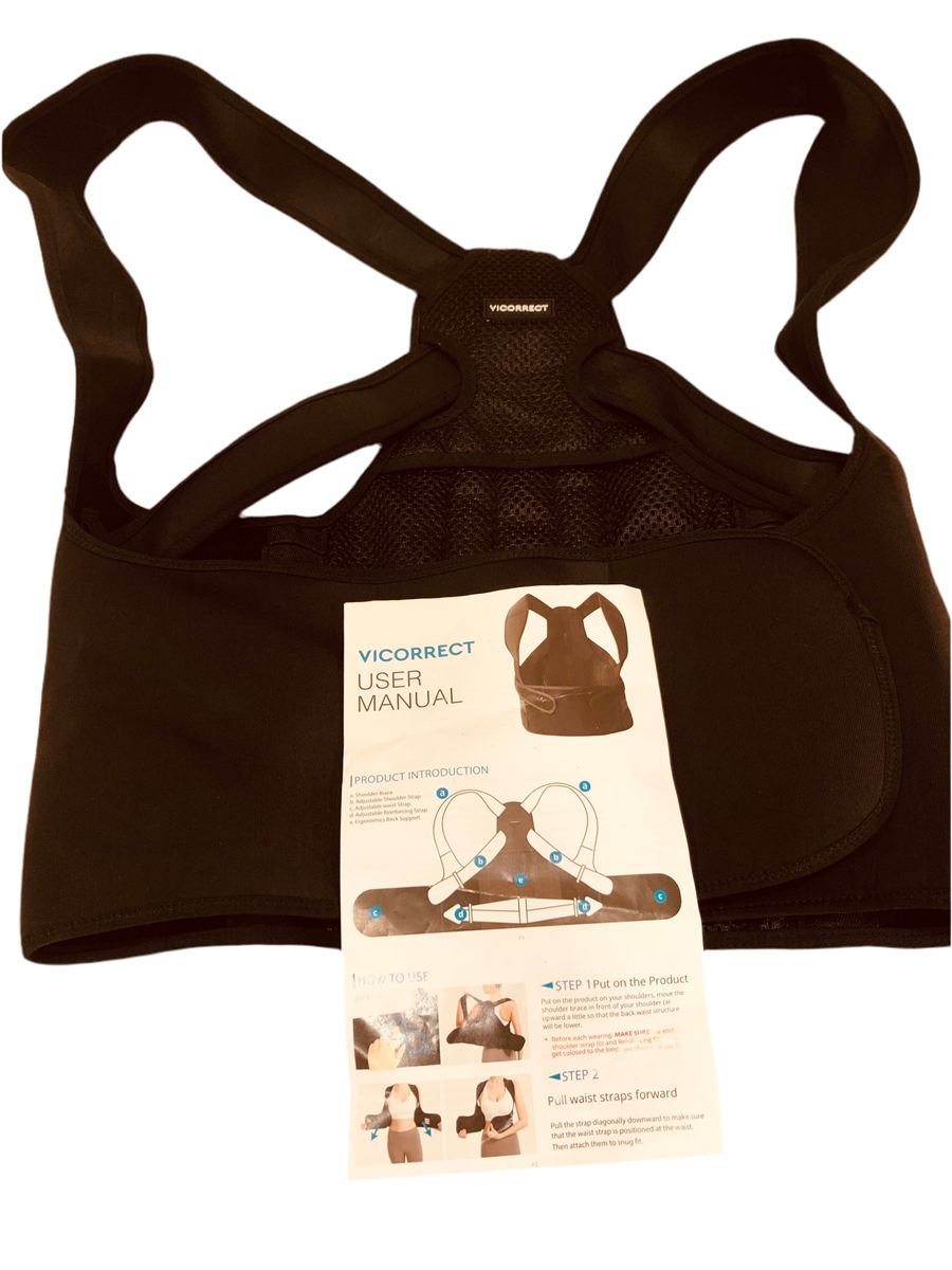 Correcteur de posture dorsal ajustable VICORRECT – Taille Large