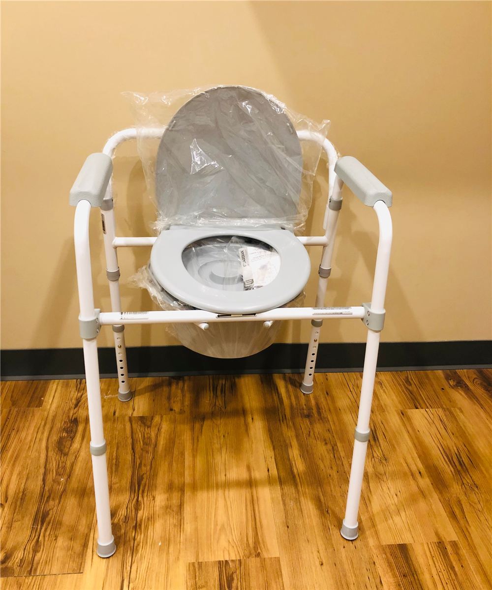 Medline Guardian 3‑en‑1 – Chaise Commode pliante réglable