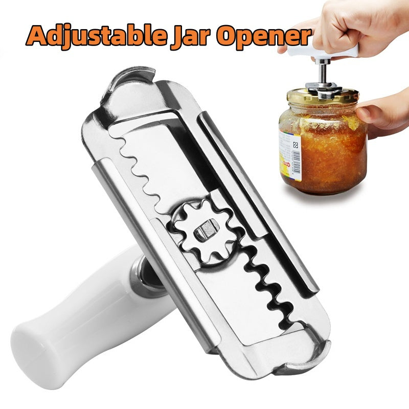Ouvre-bocaux ajustable en acier inoxydable — ouvrez tous vos pots sans forcer