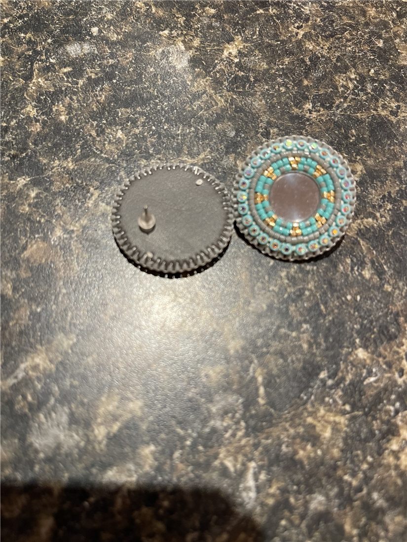 Boucles « Lagon » — perles turquoise & argent