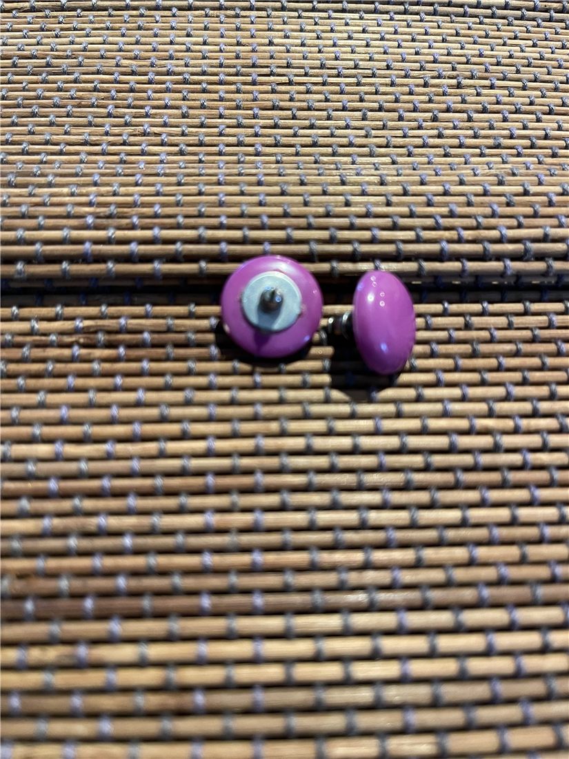 Boucles « Violette » — perle mauve