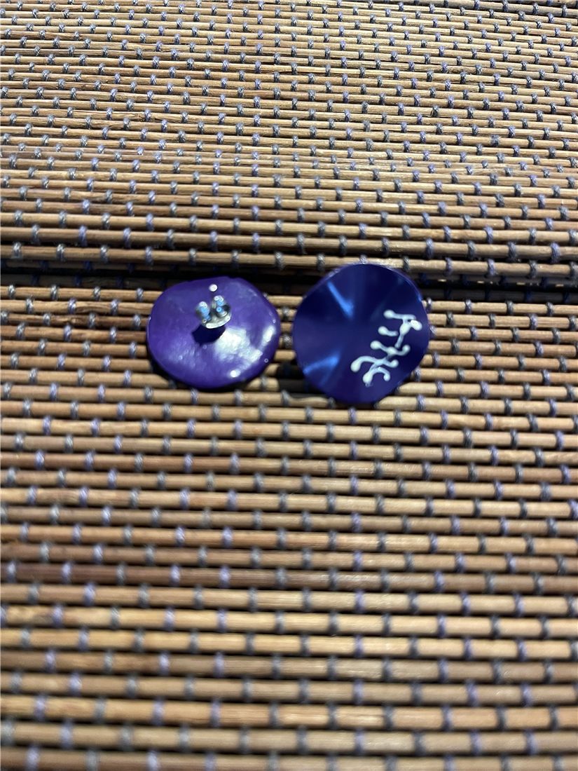 Boucles « Encre » — bleu nuit nacré