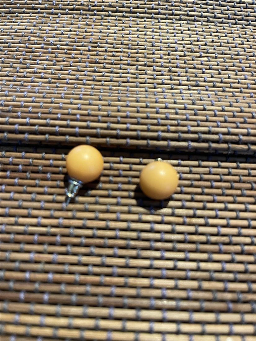 Boucles « Soleil » — perle jaune