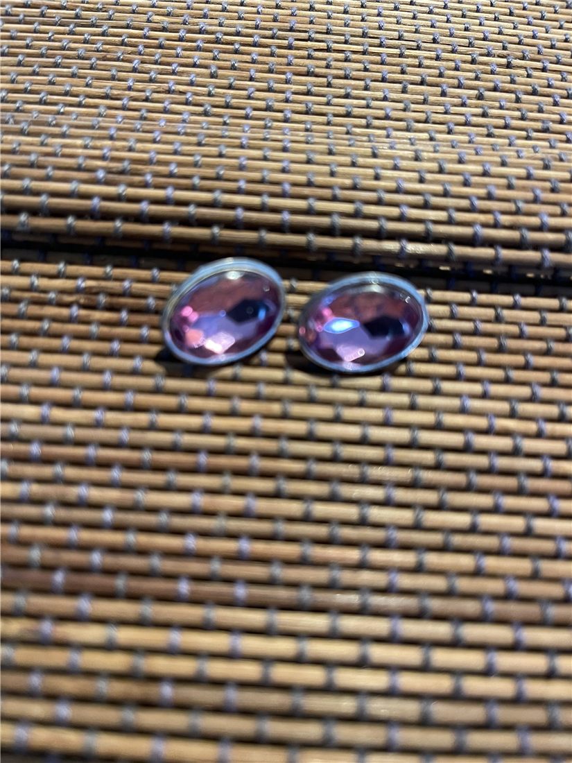 Boucles « Améthyste » — ovale violet