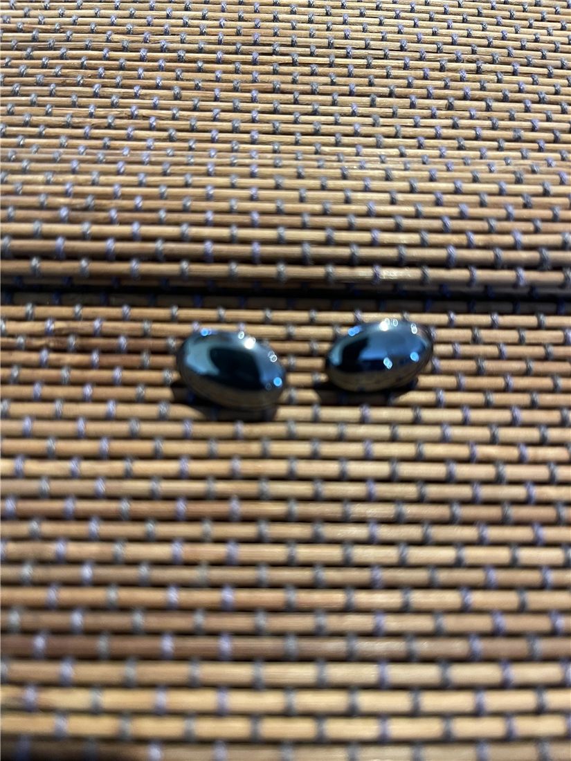 Boucles « Jais » — navette hématite