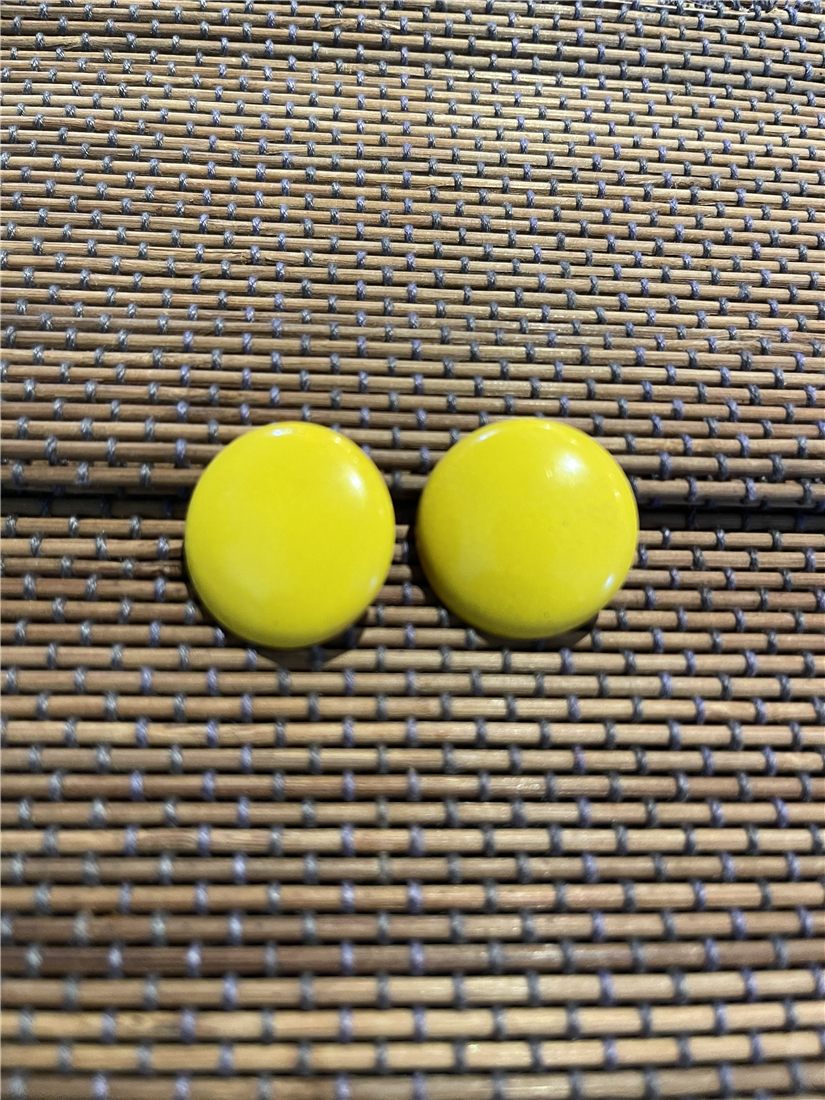 Boucles « Mimosa » — disque jaune