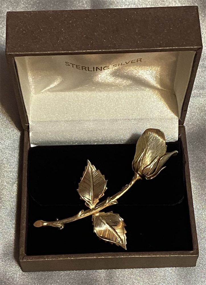 Broche « Rose d'argent » — sterling