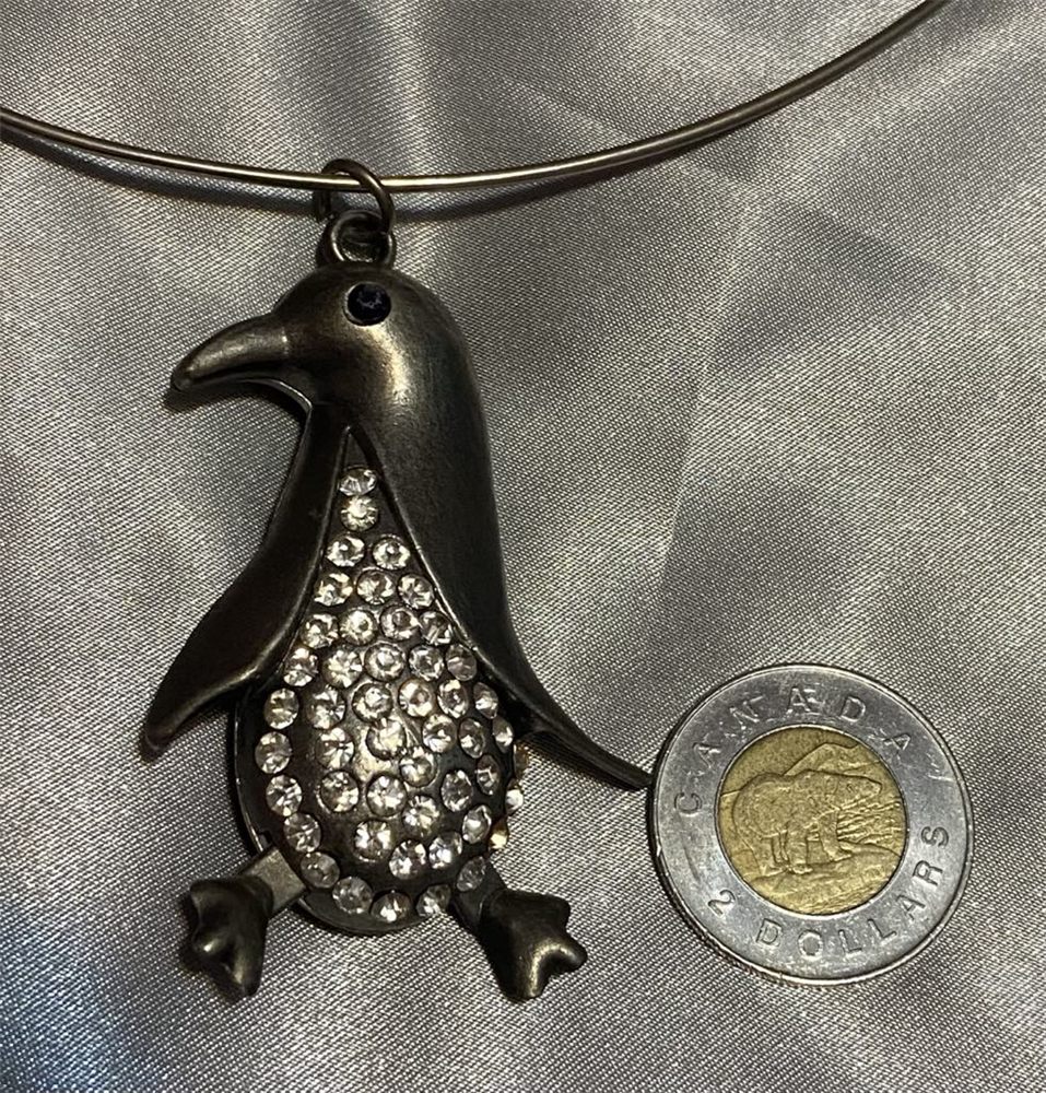 Pendentif « Pingouin » — pavé de strass