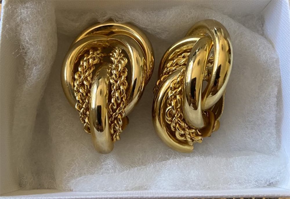 Boucles « Nœud tressé » — or