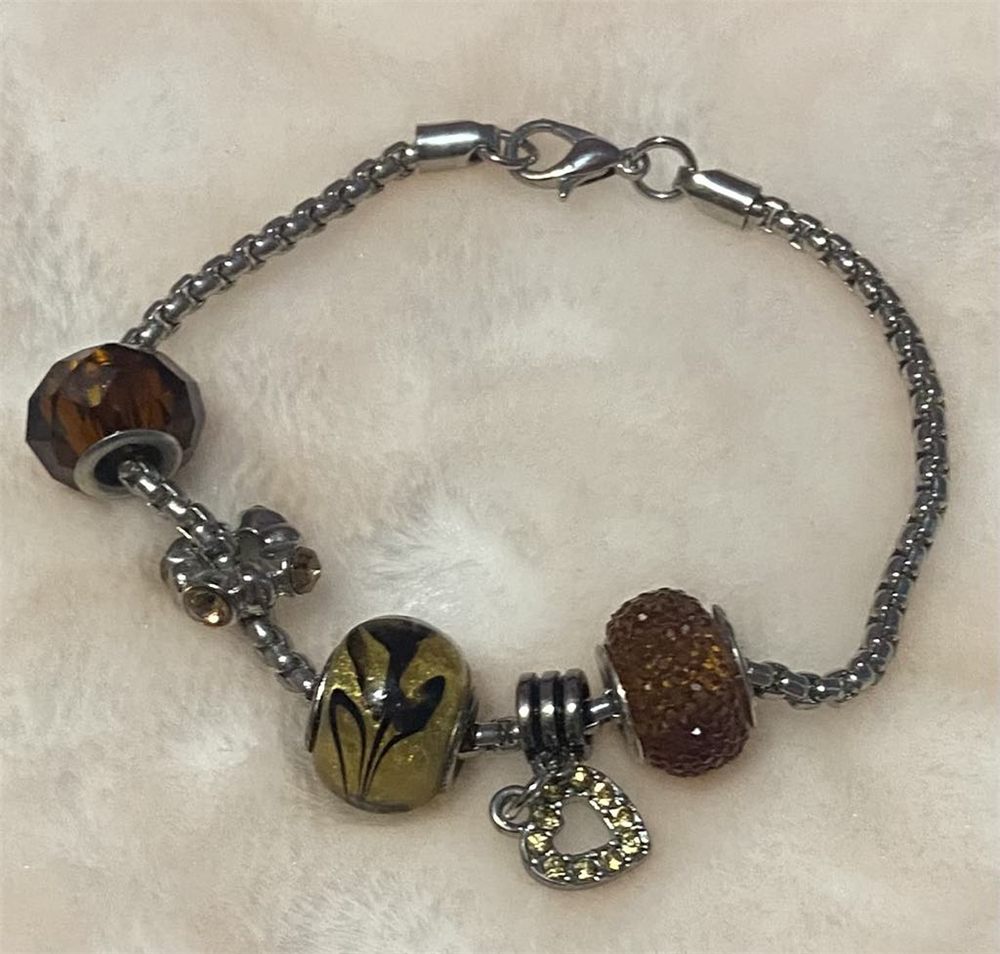 Bracelet « Murano » — breloques & perles de verre
