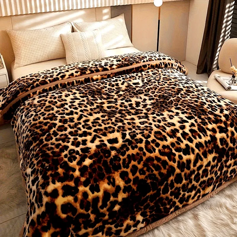 Couverture plush « Léopard » — épaisse et chaude